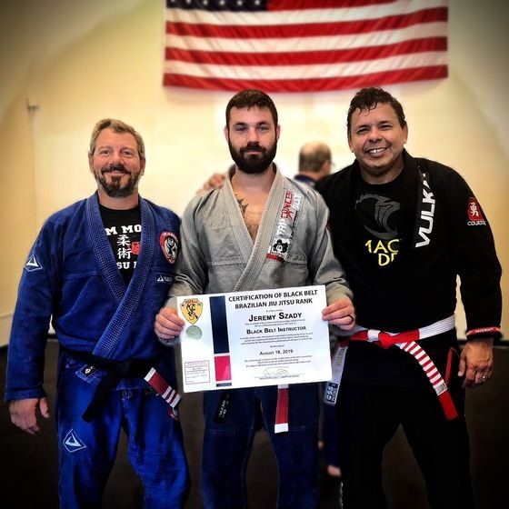 Jeremy Szady promoted to Black Belt by Grandmaster Joe Moreira